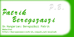 patrik beregszaszi business card